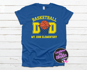 Mt. Zion Elementary Basketball Dad Shirt