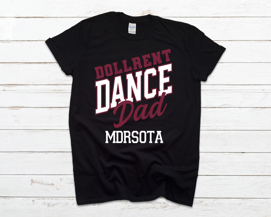 Dollrent Dance Dad  Black T-shirt