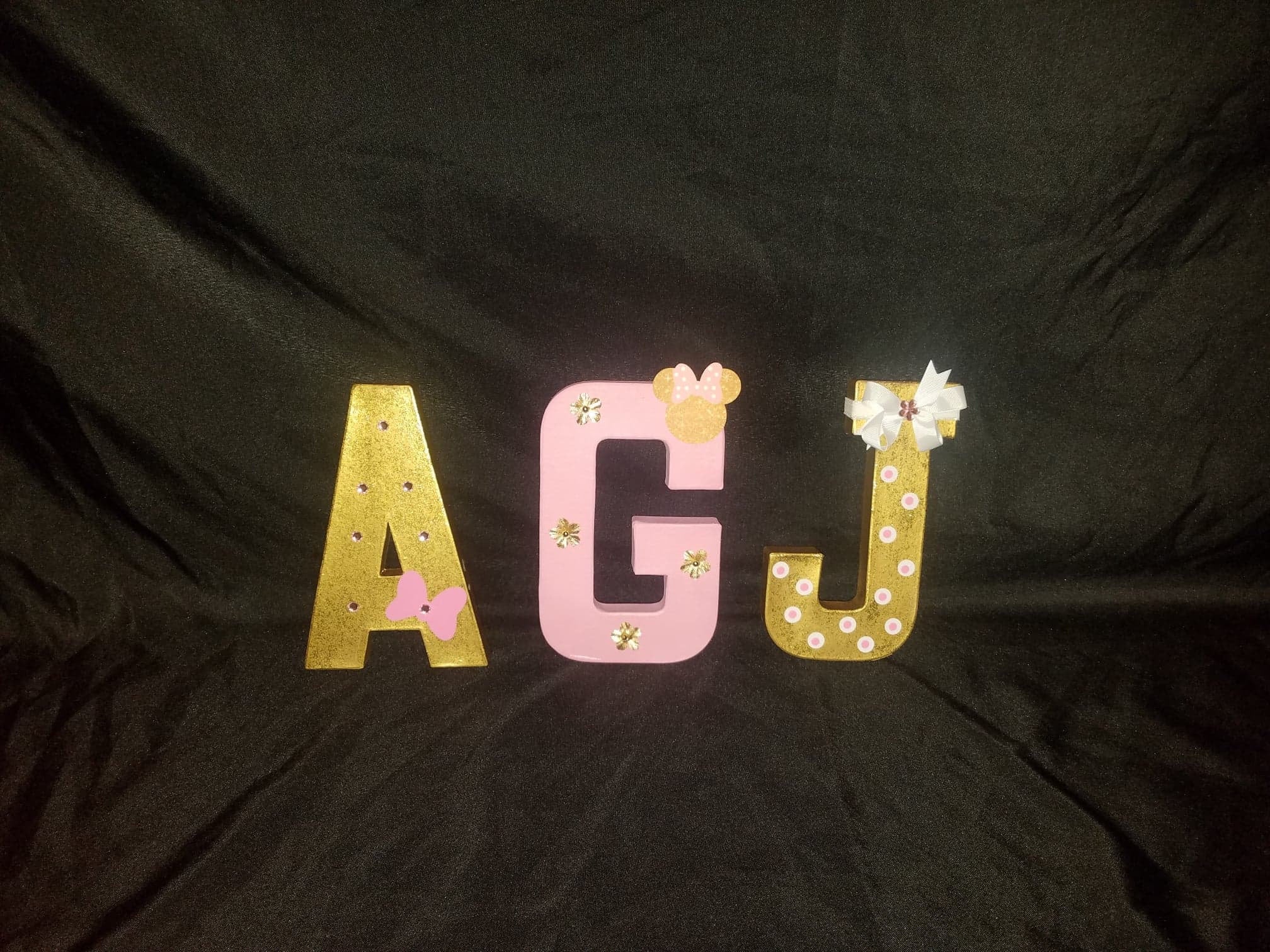 Personalized Name Letters - Custom Party Letters - Birthday Baby Shower Letters - Glitter - Polka Dots